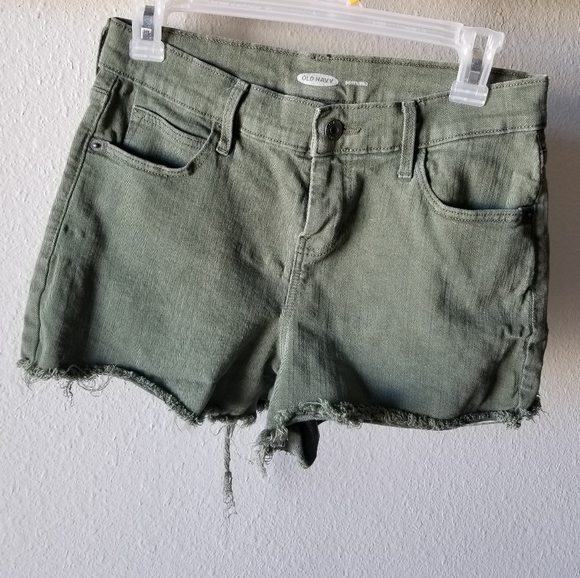 Old Navy Denim - Old Navy army green boyfriend fit jean shorts